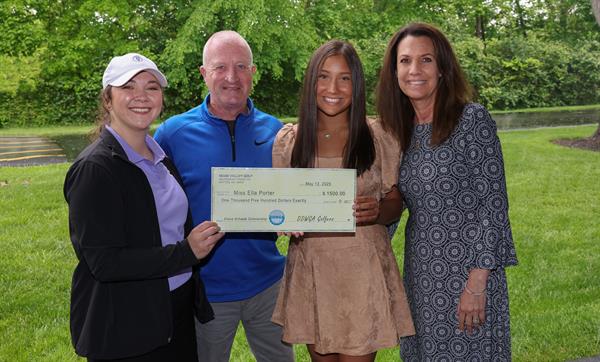 Scholarship presentation moment